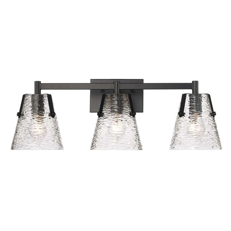 Éclairage pour meuble-lavabo 3 lumières Basiliso, Noir mat