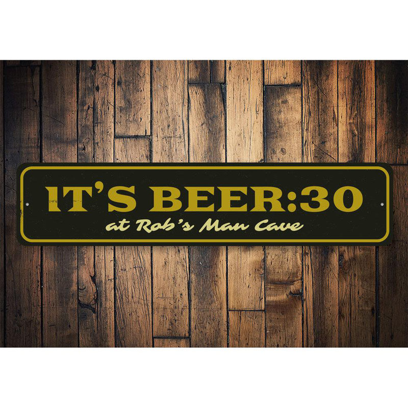 Enseigne en aluminium Beer 30, H 4 po x l 18 po x P 0,04 po