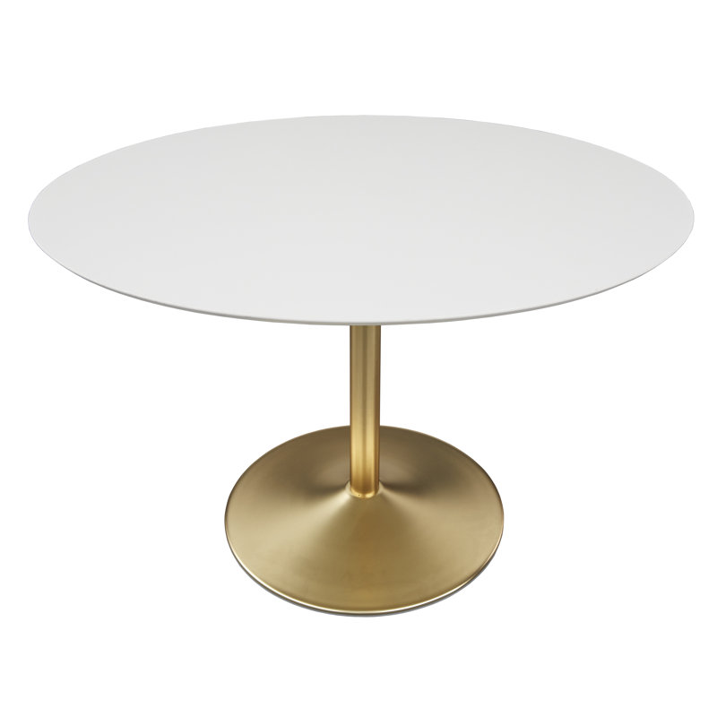 Eulema Oval Metal Base Dining Table, Gold