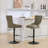 Aged And Retro PU Swivel Barstools Adjusatble Seat Height From 26-33 Inch, Modern Bar Stools With Backs Comfortable Tufted For Home Pub And Kitchen Island (Set Of 2)-1323444759