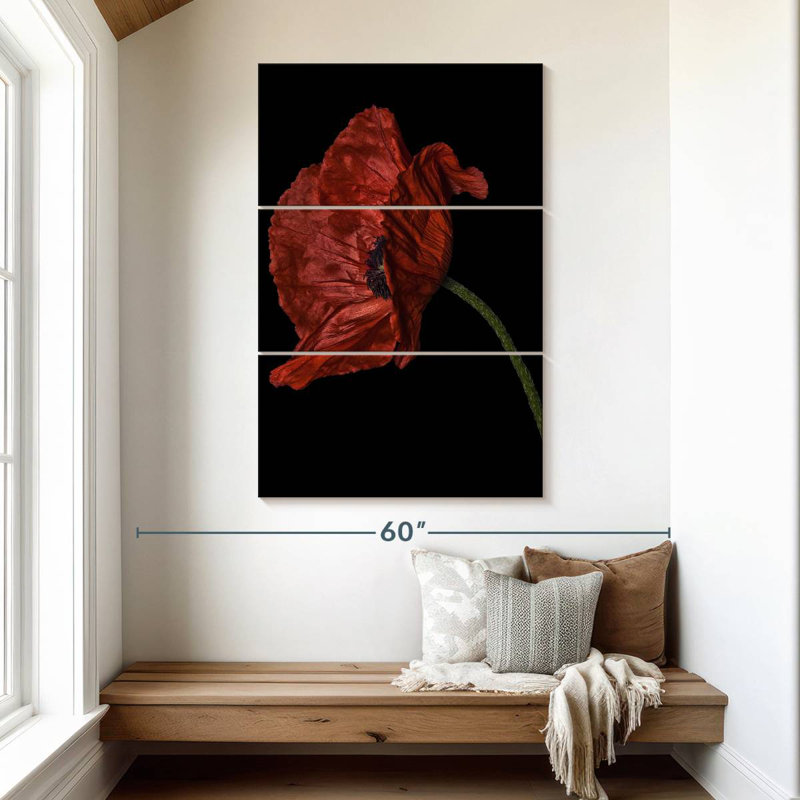 Harnek Curious Collections Poppy Red I, H 50 po x l 32 po