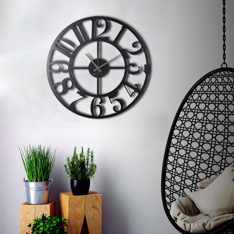 Solana Beach Metal Wall Clock, 50cm H x 50cm W x 0.2cm D