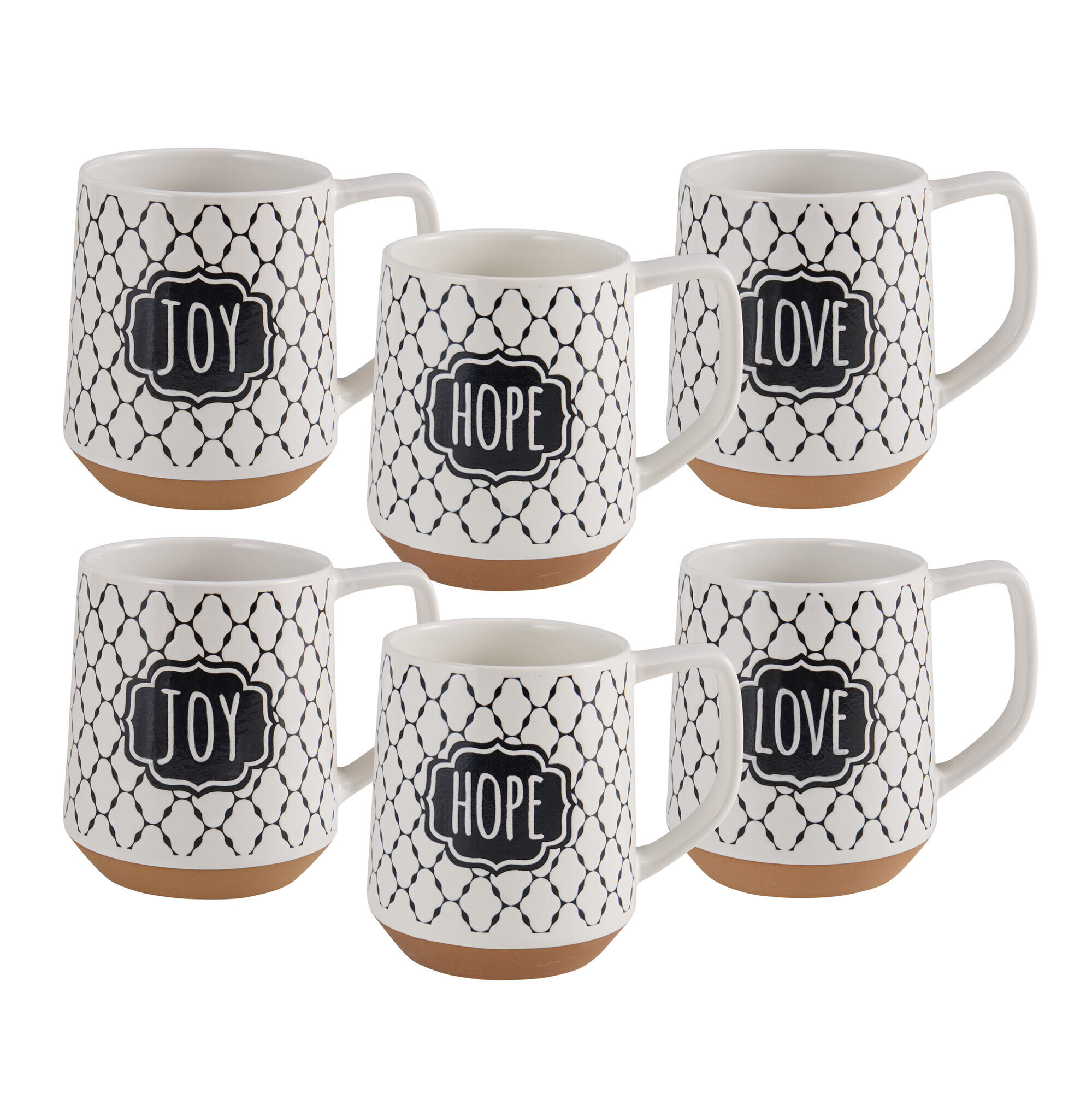 LIFVER 20 oz Coffee Mugs Set of 4, Speckled Big White Mugs with