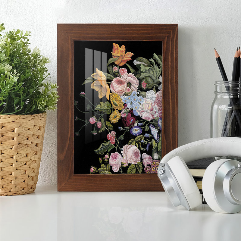 Diptyque baroque de l'UA CH I - impression encadrée avec verre, H 9 po x l 7 po x P 1 po, Châtaigne