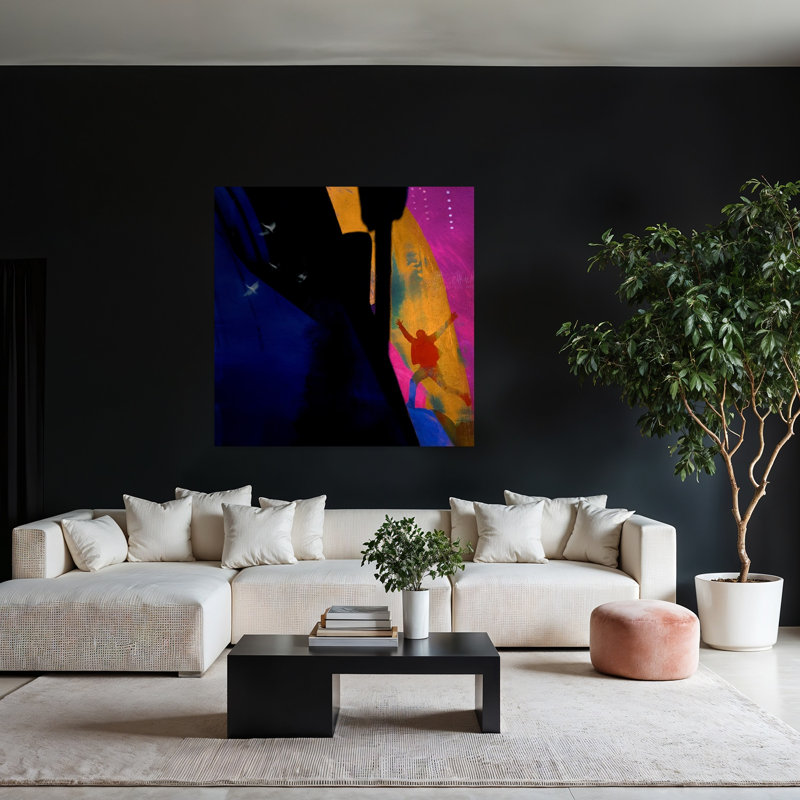 Art contemporain, art contemporain abstrait, H 48 po x l 48 po