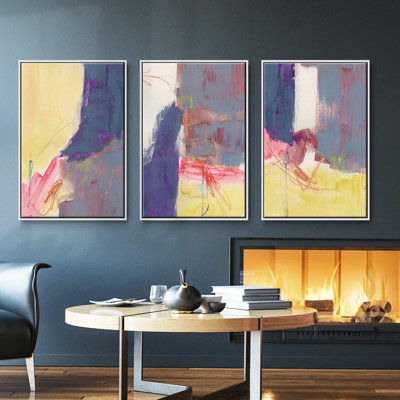 Lamarck Shells I, ensemble de 3 toiles encadrées sur toile