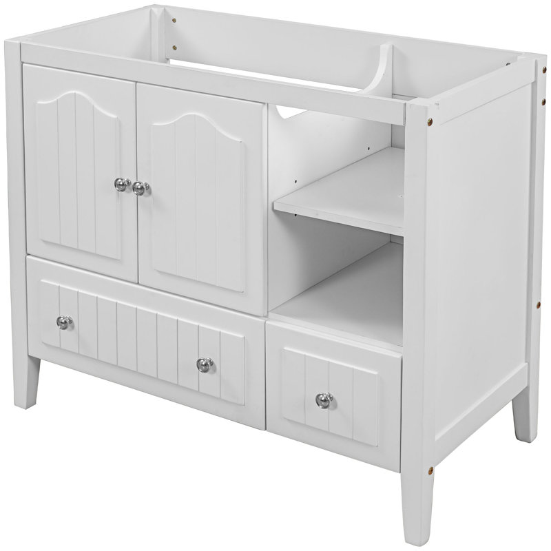 Base de meuble-lavabo simple 35,04 po seulement, Blanc