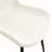 Table And Chair Set. Black Spliced Dining Table With Storage Function In The Middle Of The Table Legs.Paired With White Artificial PU Chairs With Curved Widened Cushion Design.-1555878761