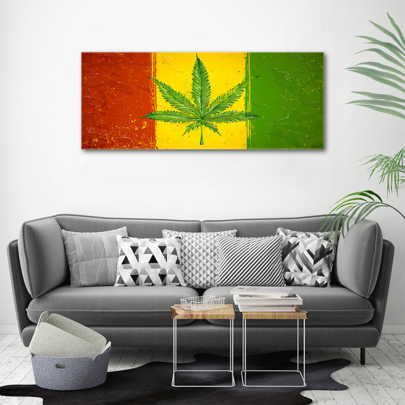 Rasta Flag 1 Piece Wall Art on Canvas