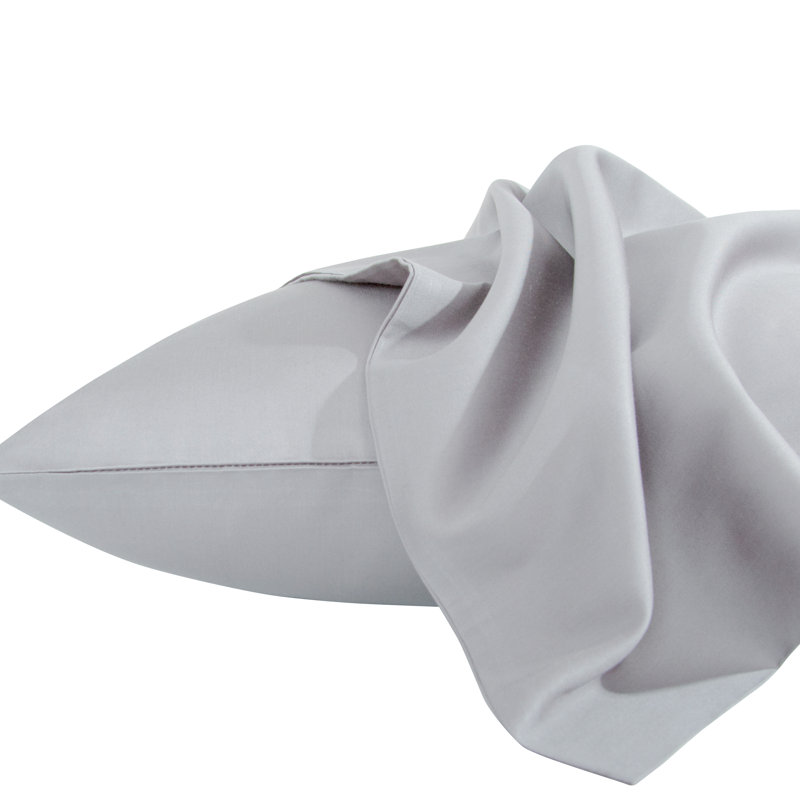 Taies d'oreiller égyptiennes en coton de qualité égyptienne, taies d'oreiller en satin de coton à densité de tissage 500 fils avec fermeture à enveloppe - NTBAY