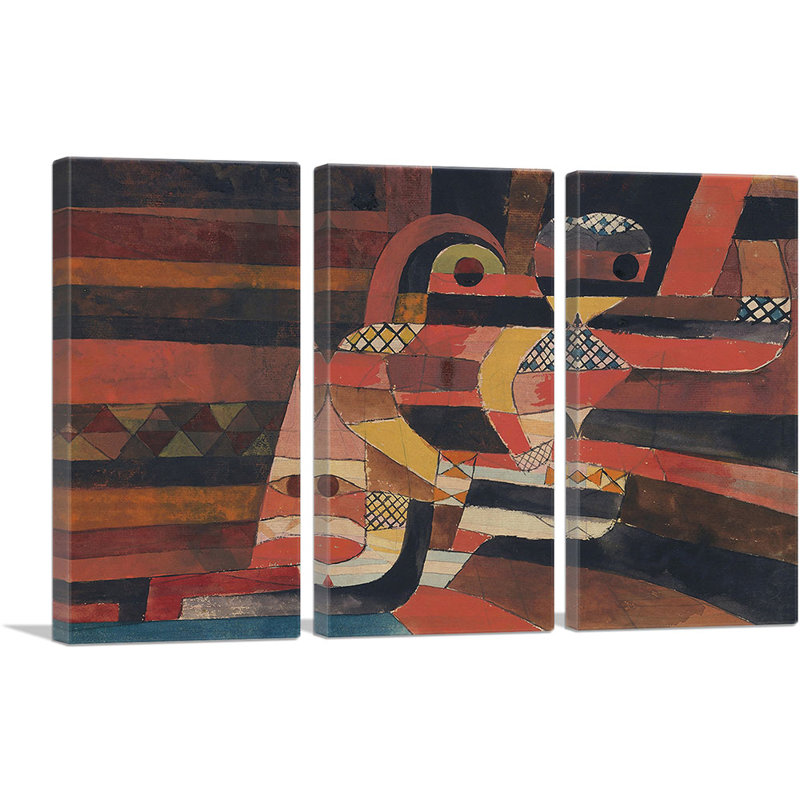 «Lovers 1920» par Paul Klee, ensemble de 3 reproductions sur toiles tendues, H 40 po x l 60 po x P 0,75 po
