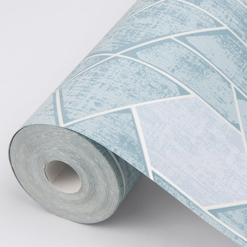 Granada 10.06m x 52.07cm Textured Paste the Wall Wallpaper Roll, Aqua