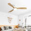Ventilateur de plafond 52 pouces avec 3 lumières et 3 pales en bois massif-1281705250-1281705249