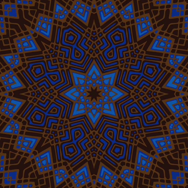 Mandala 1, H 12 po x l 12 po, Non, Toile tendue