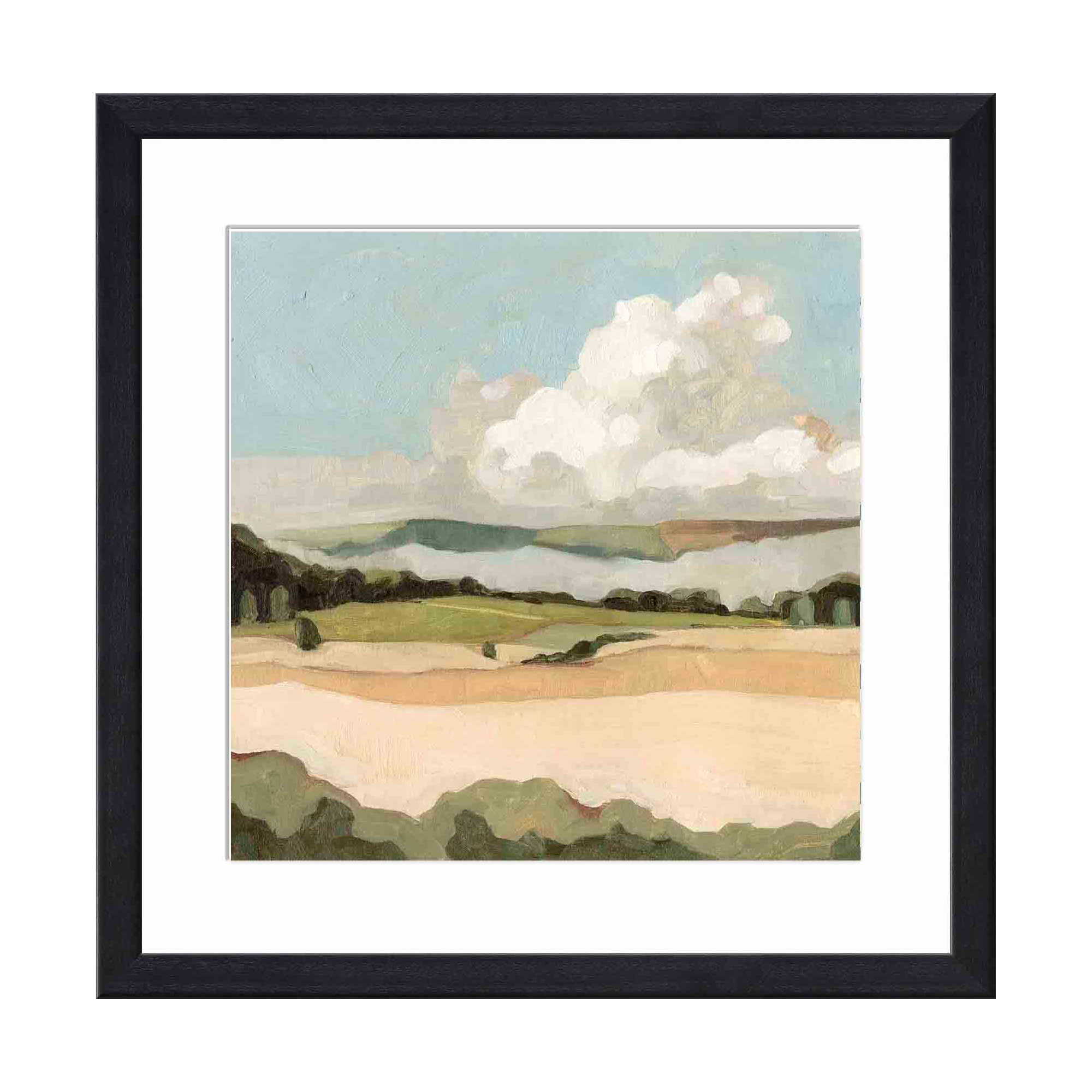 Cumulus Landscape II by Emma Scarvey, Black, 20"H x 20"W