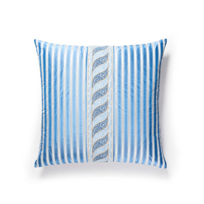 The MET x The House of Scalamandre Paisley/Shirred Stripe Pillow