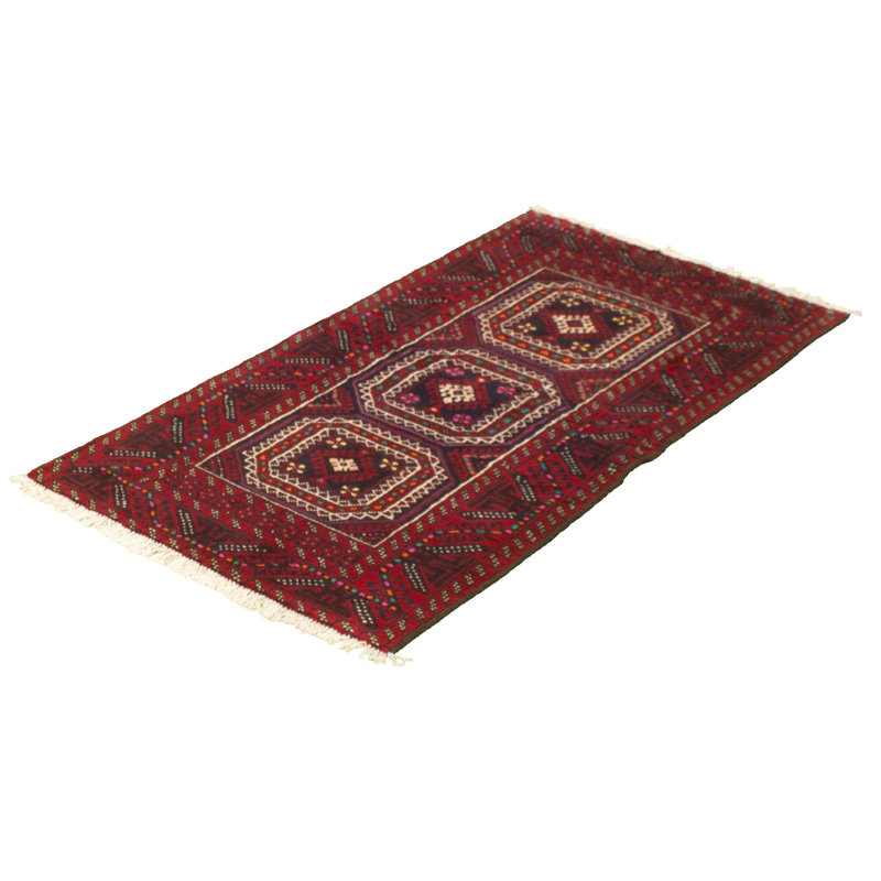 Tapis décoratif en laine noué à la main de conception unique 3 pi 1 po x 6 pi 1 po Borgia New Age