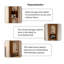 Armoire de rangement 70,87 "triangulaire en bois massif brun