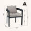 Ensemble de 2 chaises de salle à manger en aluminium avec coussins confortables-697600522