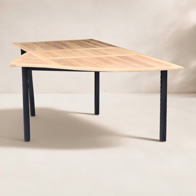 Table de salle à manger extensible en eucalyptus Aundraya
