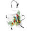 Multicolore Bungalow tablier imprimé oiseaux roses unisexes
