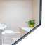 Miroir de salle de bain 36x30inch noir brillant pour miroir de meuble-lavabo rectangulaire rectangulaire