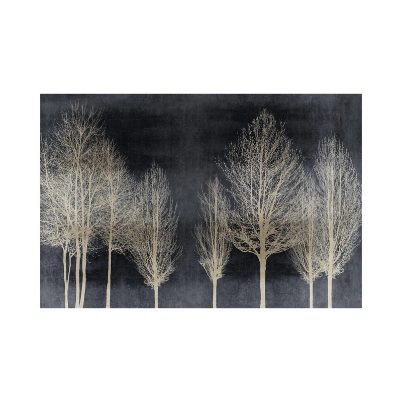 Trees On Dark Grey by Kate Bennett - Wrapped Canvas Painting, 101.6 cm H x 66.04 cm W x 1.91 cm D