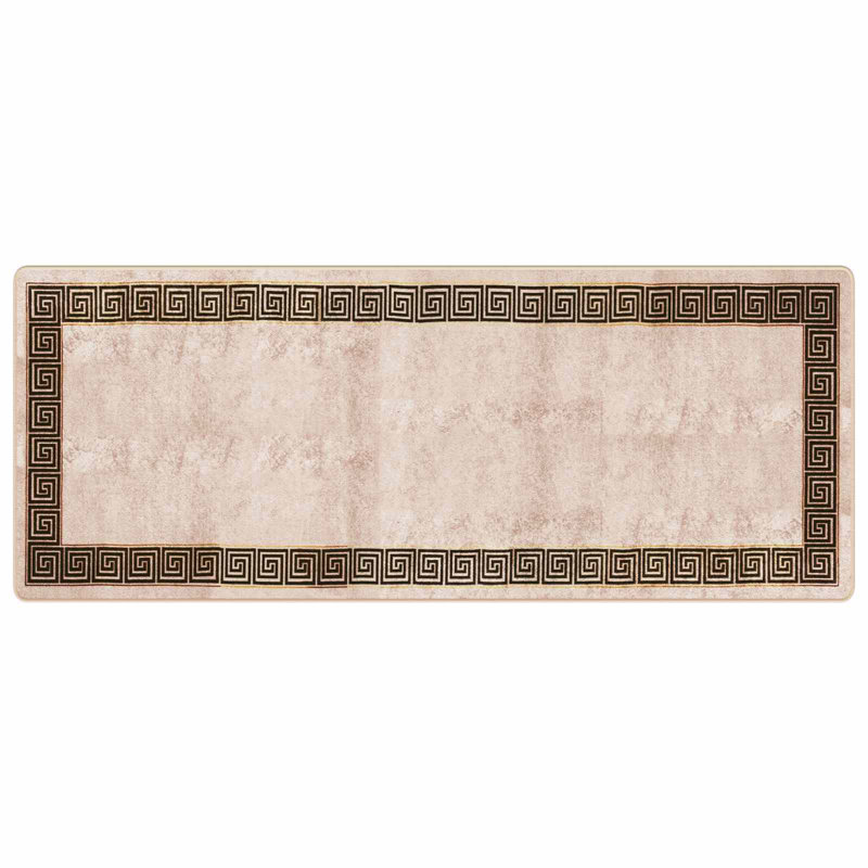Area Rug, Black/Beige, Runner 100cm x 250cm