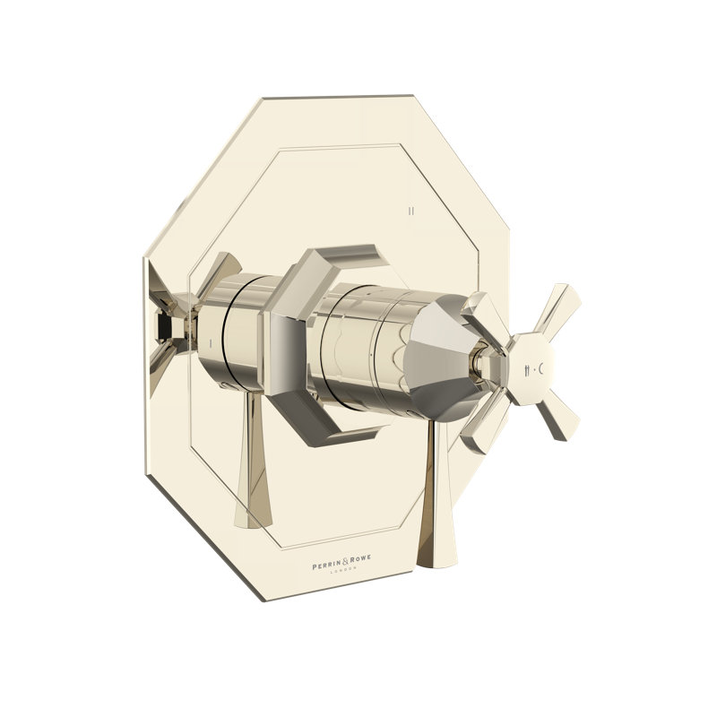 Garniture thermo-pression 1/2 "avec 3 fonctions Deco, Nickel poli