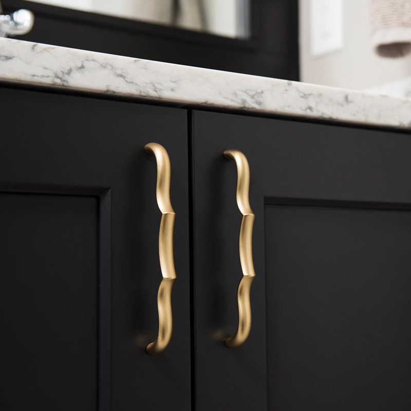 Trellis Bar / Handle Pull, 3-3/4", Brushed Golden Brass
