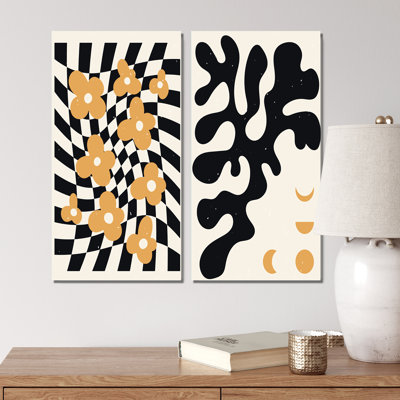 «Minimalistic Retro Color Primitive Shapes II», ensemble de 2 impressions
