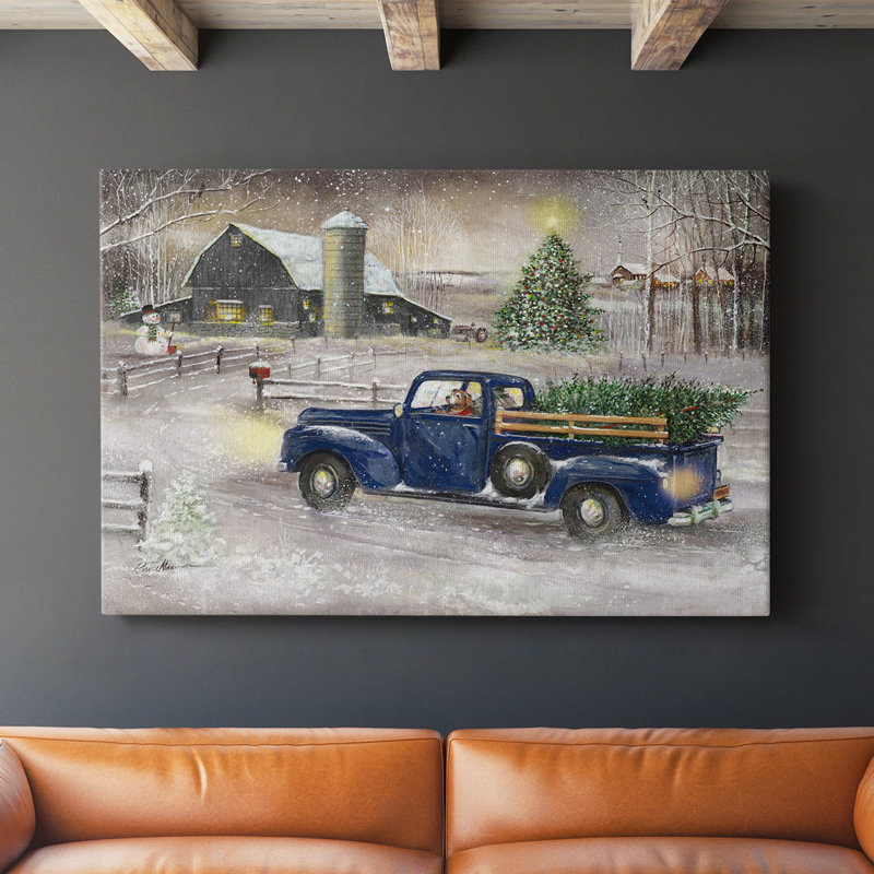 Souvenirs d'hiver - Cavas enveloppés de galerie, H 24 po x l 36 po