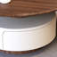Table de salon minimaliste en grain de noyer