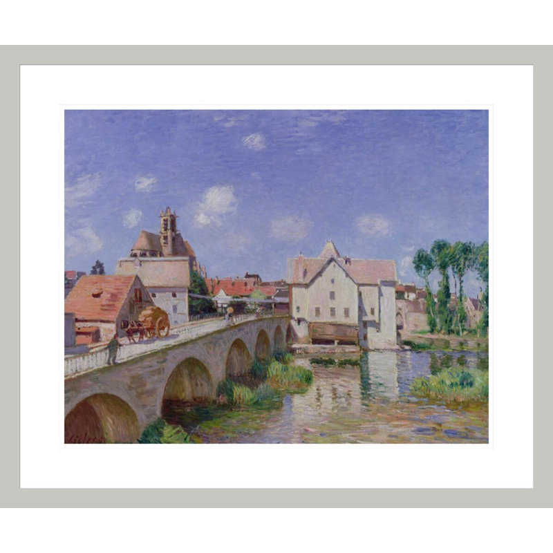 «The Bridge at Moret» par Alfred Sisley, impression giclée sur cadre, H 23,5 po x l 28,06 po