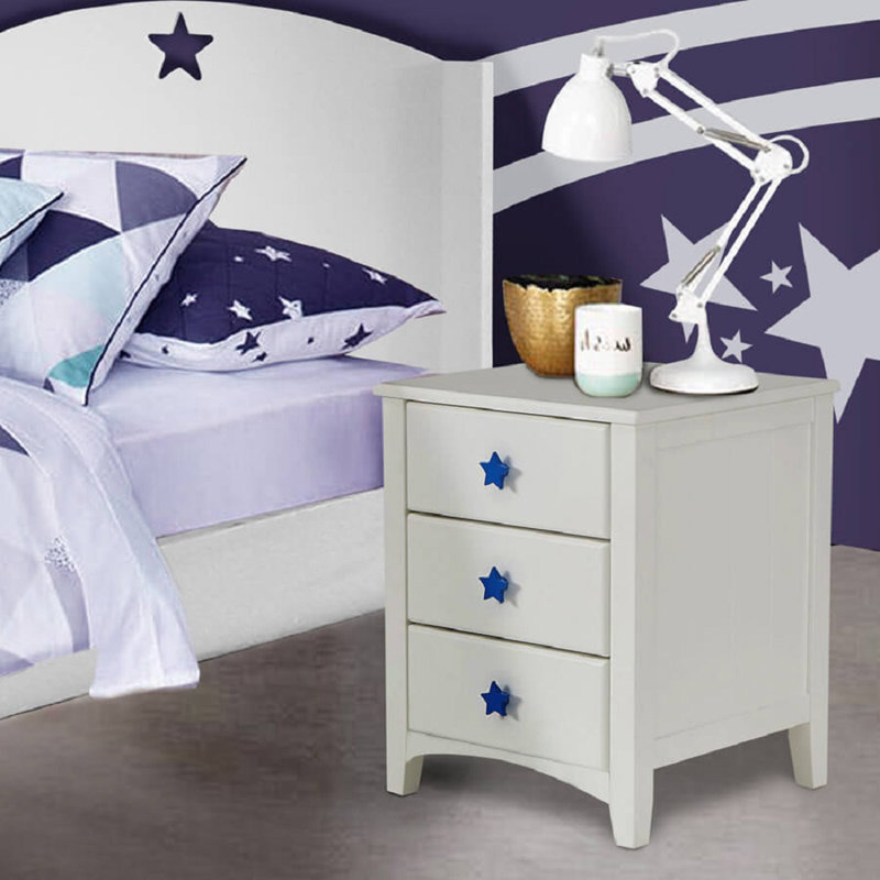 Starlight 3 Drawer Solid Wood Nightstand