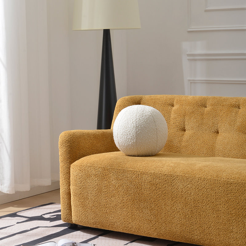 Detachable Reversible Throw Pillow, 12"H x 12"W, Cream