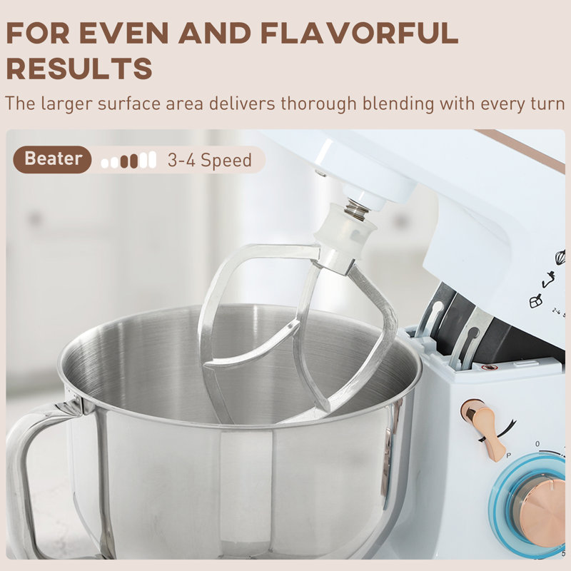 HOMCOM 6 Speed 169ml Countertop Blender, White