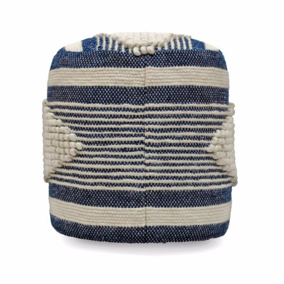 Fabric Cylindrical Pouf, Ottoman