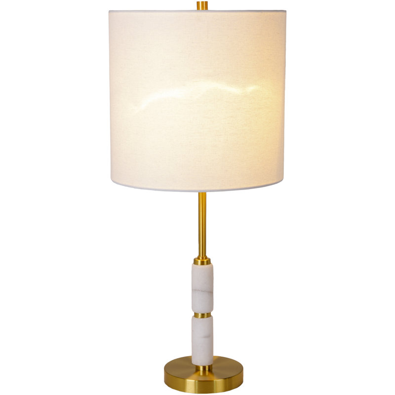 Metal and Stone Table Lamp
