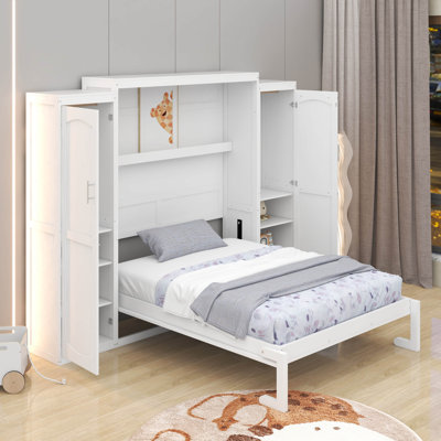 Lit escamotable avec armoire et tablette Murphy