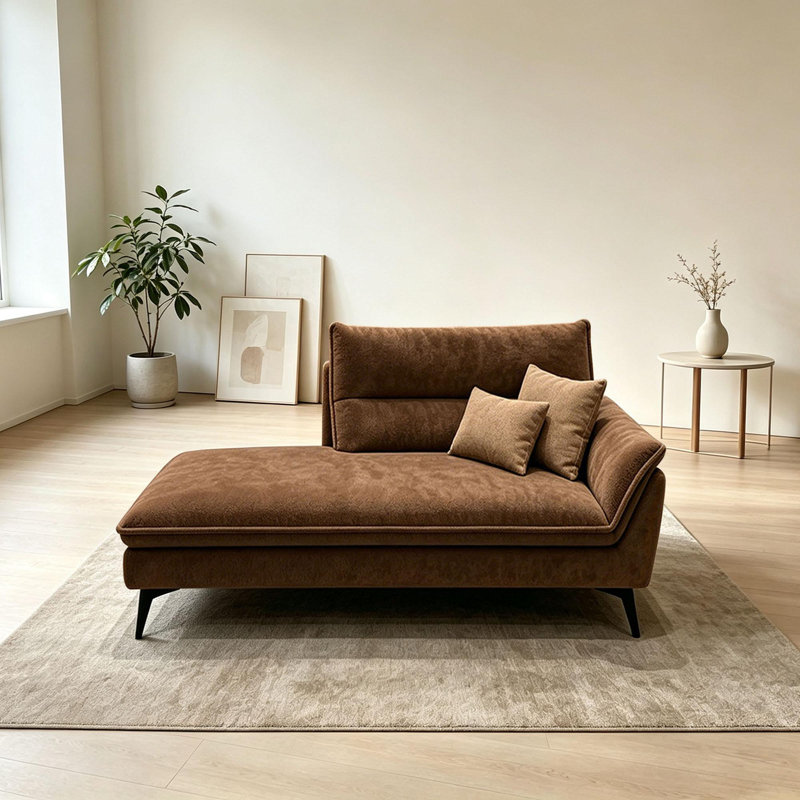 Chaise longue de loisirs en tissu de style rétro