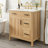 30" Wood Bathroom Vanity with Solid Wood Frame, 1 Soft Close Doors, 2 Soft Close Drawers, Adjustable Shelf, Modern Storage Cabinet-906037666