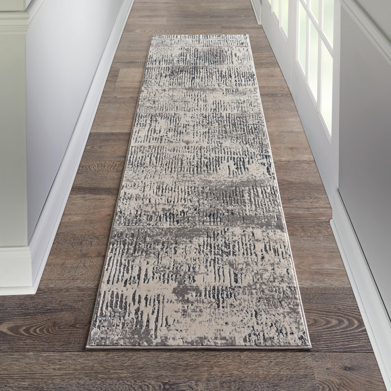 Tapis gris Darleen, Tapis de couloir 2 pi 2 po x 7 pi 6 po