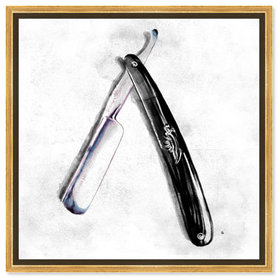 «Bath and Laundry Straight Razor 2 Barber», reproduction d'art sur toile tendue