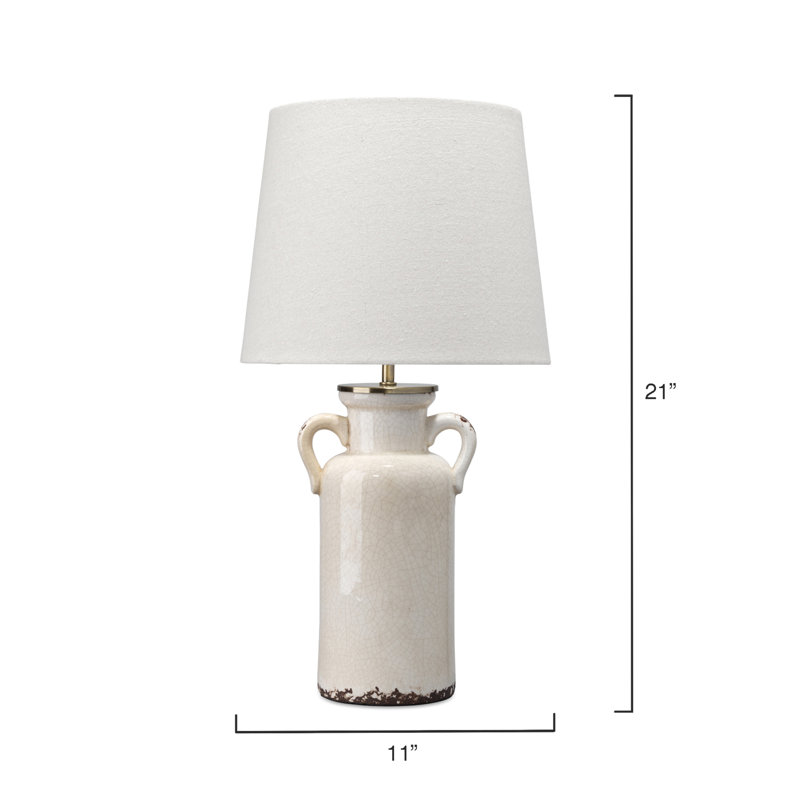 Mamerie Ceramic Table Lamp, Beige