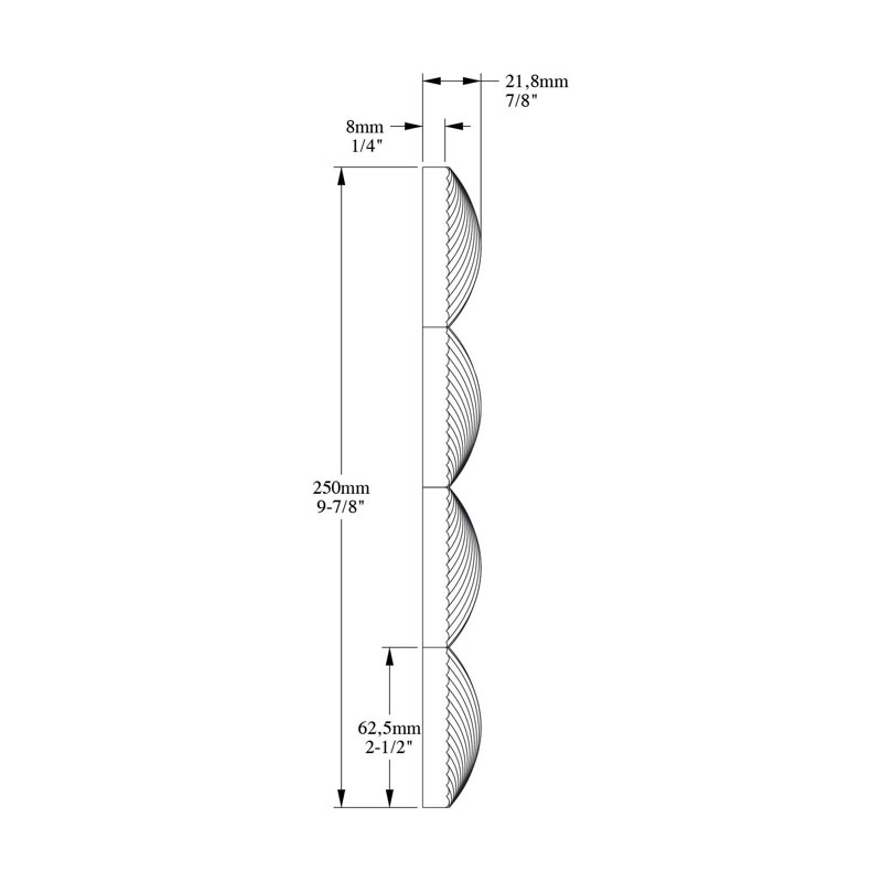 9.87" x 78.75" Wall Paneling in White