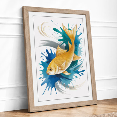 Leaping Fish Modern 1 Piece Single Picture Frame Wall Art
