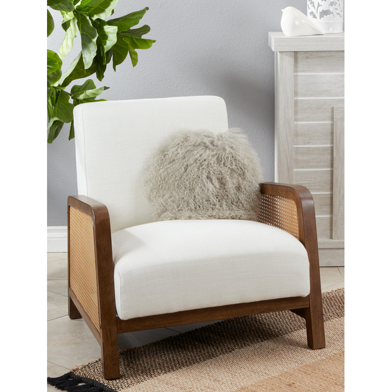 Coussin Mongolian, Brouillard, H 13 po x l 13 po