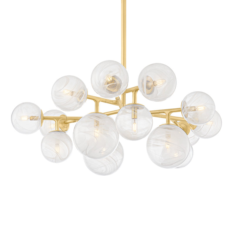 Glasgow Chandelier, 12.50" H x 46" W x 46" D, 15