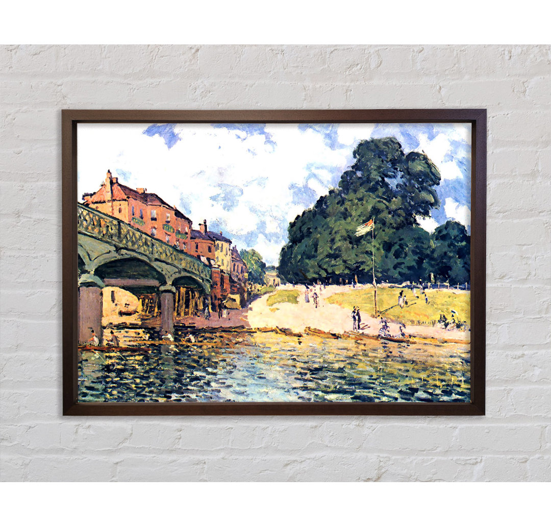 Sisley Bridge Of Hampton Court - Einzelner Bilderrahmen Kunstdrucke auf Leinwand